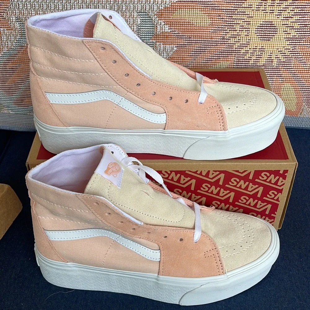 Vans WMNS Sk8-Hi Tapered Color Block Peach VN0A5JMKBOD Platforms Sneakers